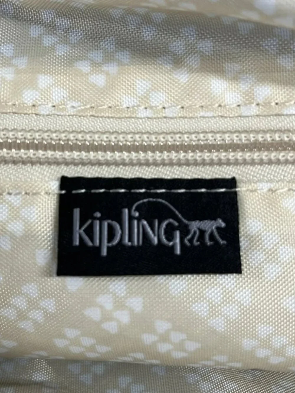 Kipling Black White Nylon Shoulder Bag